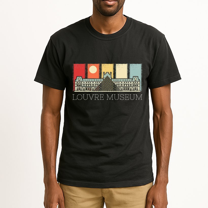 Louvre Museum In Paris France Tourist Tall T-Shirt