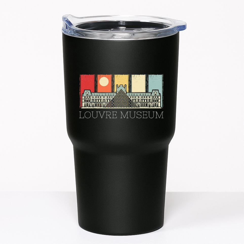 Louvre Museum In Paris France Tourist Tumbler