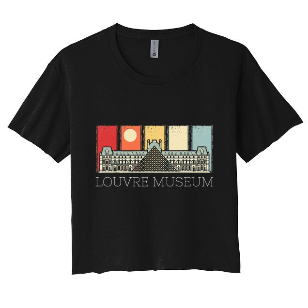 Louvre Museum In Paris France Tourist Crop Top