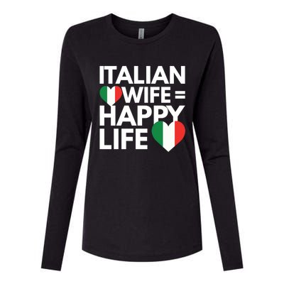 Love My Italian Wife Happy Italian Life Great Gift Womens Cotton Relaxed Long Sleeve T-Shirt