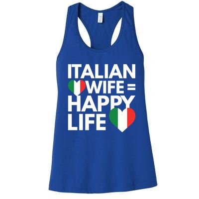 Love My Italian Wife Happy Italian Life Great Gift Women's Racerback Tank