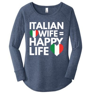 Love My Italian Wife Happy Italian Life Great Gift Women's Perfect Tri Tunic Long Sleeve Shirt