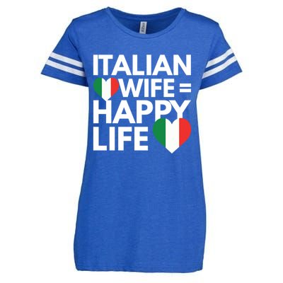 Love My Italian Wife Happy Italian Life Great Gift Enza Ladies Jersey Football T-Shirt