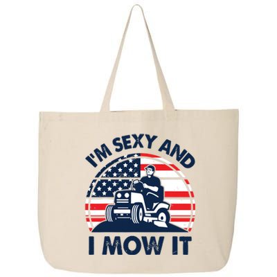 Lawn Mowing Im Sexy I Mow It Funny Mower Gardening Dad 25L Jumbo Tote