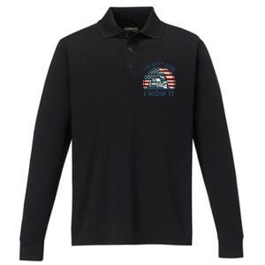 Lawn Mowing Im Sexy I Mow It Funny Mower Gardening Dad Performance Long Sleeve Polo