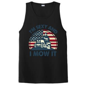 Lawn Mowing Im Sexy I Mow It Funny Mower Gardening Dad PosiCharge Competitor Tank