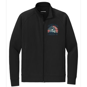 Lawn Mowing Im Sexy I Mow It Funny Mower Gardening Dad Stretch Full-Zip Cadet Jacket