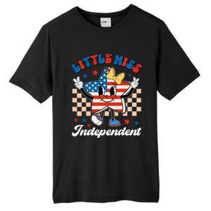 Little Miss Independent 4th Of July Girl Groovy Tall Fusion ChromaSoft Performance T-Shirt