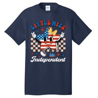 Little Miss Independent 4th Of July Girl Groovy Tall T-Shirt