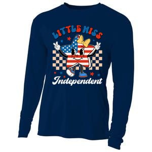 Little Miss Independent 4th Of July Girl Groovy Cooling Performance Long Sleeve Crew