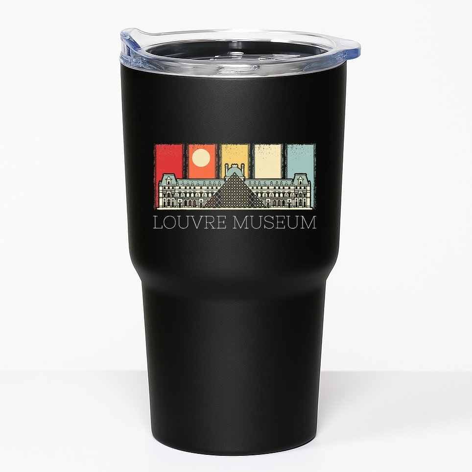 Louvre Museum In Paris France Tourist Tumbler