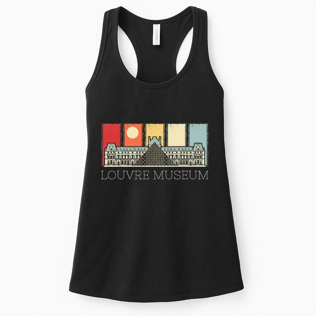 Louvre Museum In Paris France Tourist Womens Tank Top