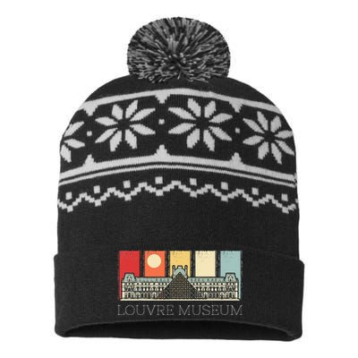 Louvre Museum In Paris France Tourist USA-Made Snowflake Beanie