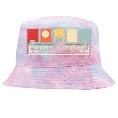 Louvre Museum In Paris France Tourist Tie-Dyed Bucket Hat