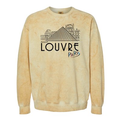 Louvre Museum In Paris Colorblast Crewneck Sweatshirt