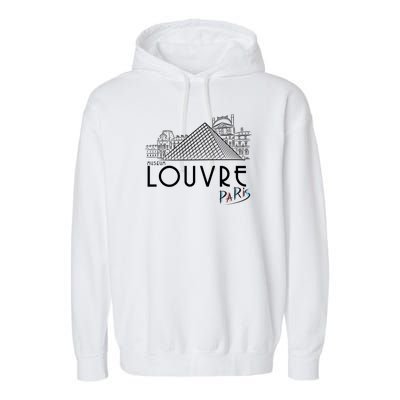 Louvre Museum In Paris Garment-Dyed Fleece Hoodie