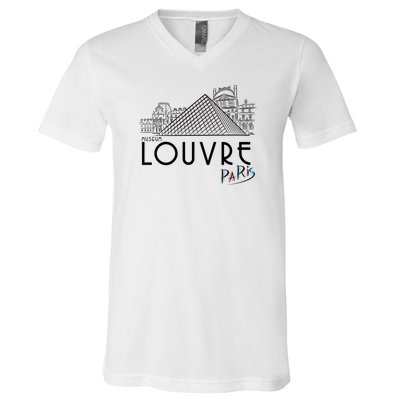 Louvre Museum In Paris V-Neck T-Shirt