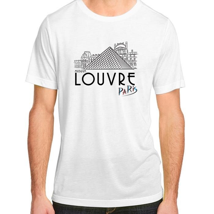 Louvre Museum In Paris Adult ChromaSoft Performance T-Shirt