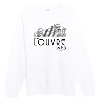 Louvre Museum In Paris Premium Crewneck Sweatshirt