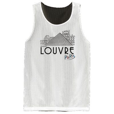 Louvre Museum In Paris Mesh Reversible Basketball Jersey Tank