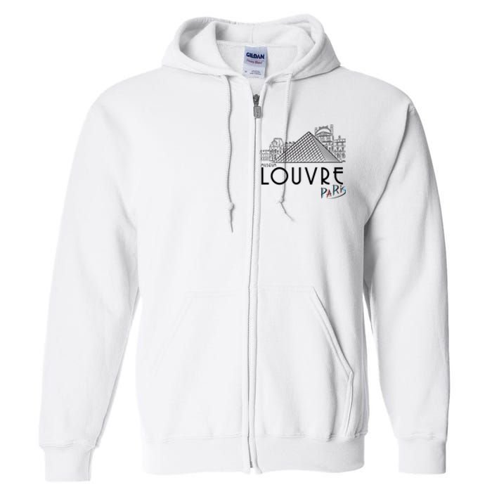 Louvre Museum In Paris Full Zip Hoodie