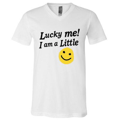 Lucky Me I'm A Little Pledge Rush Alumnae Sorority V-Neck T-Shirt