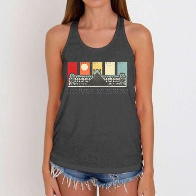 Louvre Museum In Paris France Tourist Women's Knotted Racerback Tank