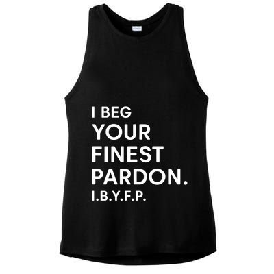 Landon Mauk I Beg Your Finest Pardon I.B.Y.F.P Ladies PosiCharge Tri-Blend Wicking Tank