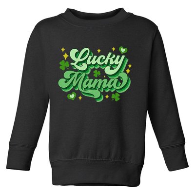 Lucky Mama Irish green St. Patricks Day Toddler Sweatshirt