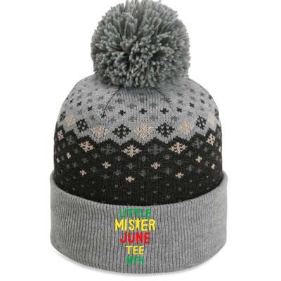 Little Mister Juneteenth Black Son Cool Gift The Baniff Cuffed Pom Beanie