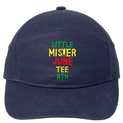 Little Mister Juneteenth Black Son Cool Gift 7-Panel Snapback Hat