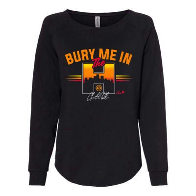 Lance McCullers Jr. Bury Me In The H Houston Baseball Womens California Wash Sweatshirt