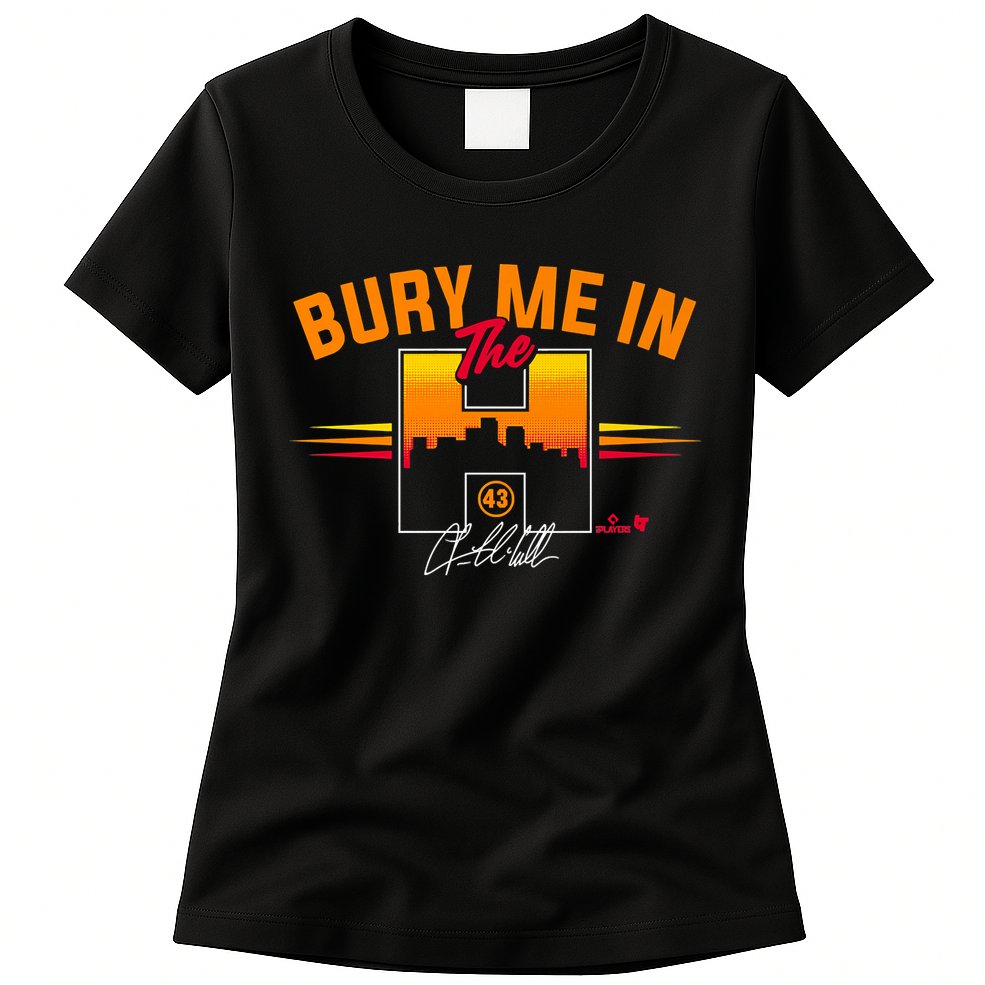Lance McCullers Jr. Bury Me In The H Houston Baseball Womens T-Shirt