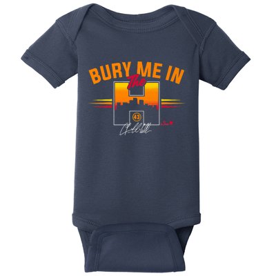 Lance McCullers Jr. Bury Me In The H Houston Baseball Baby Bodysuit