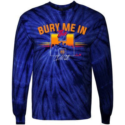 Lance McCullers Jr. Bury Me In The H Houston Baseball Tie-Dye Long Sleeve Shirt