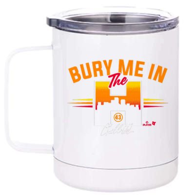 Lance McCullers Jr. Bury Me In The H Houston Baseball 12 oz Stainless Steel Tumbler Cup