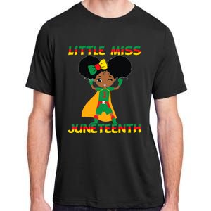 Little Miss Juneteenth Cute Black Girl Melanin Girl Adult ChromaSoft Performance T-Shirt