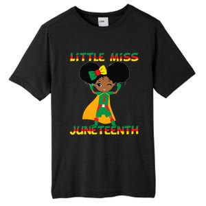 Little Miss Juneteenth Cute Black Girl Melanin Girl Tall Fusion ChromaSoft Performance T-Shirt