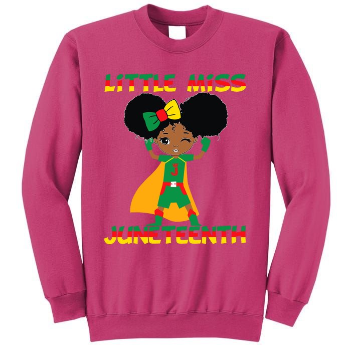 Little Miss Juneteenth Cute Black Girl Melanin Girl Sweatshirt