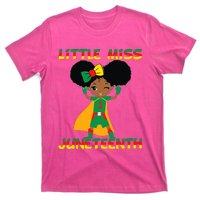 Little Miss Juneteenth Cute Black Girl Melanin Girl T-Shirt