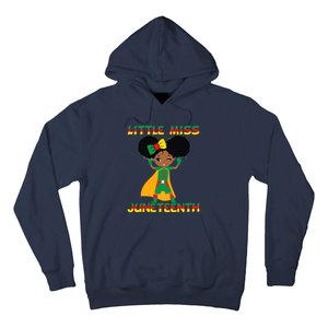 Little Miss Juneteenth Cute Black Girl Melanin Girl Hoodie