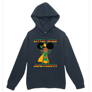 Little Miss Juneteenth Cute Black Girl Melanin Girl Urban Pullover Hoodie