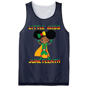 Little Miss Juneteenth Cute Black Girl Melanin Girl Mesh Reversible Basketball Jersey Tank