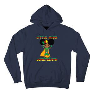 Little Miss Juneteenth Cute Black Girl Melanin Girl Tall Hoodie