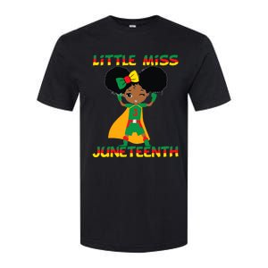 Little Miss Juneteenth Cute Black Girl Melanin Girl Softstyle CVC T-Shirt