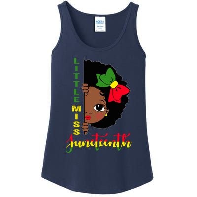 Little Miss Juneteenth Girl Black History Month Ladies Essential Tank