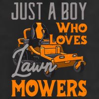 Lawn Mowing Just A Boy Who Loves Mowers Gardener Adult Drive Performance Visor