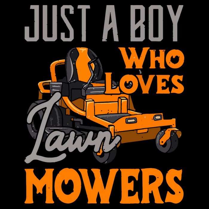 Lawn Mowing Just A Boy Who Loves Mowers Gardener Cropped Pullover Crew