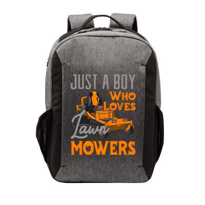 Lawn Mowing Just A Boy Who Loves Mowers Gardener Vector Backpack