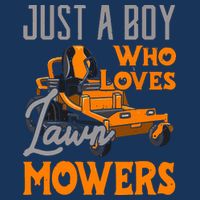 Lawn Mowing Just A Boy Who Loves Mowers Gardener Sustainable Bucket Hat